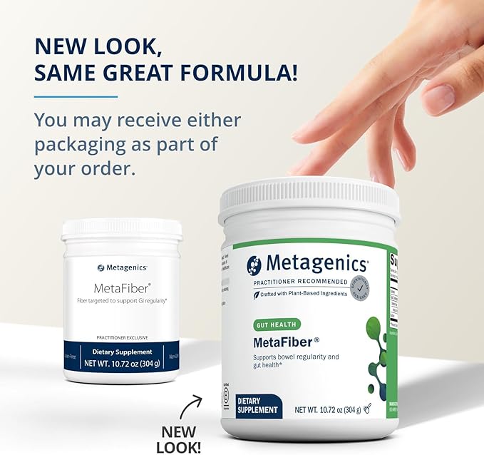 Metagenics MetaFiber - 6 g Dietary Fiber - Supports GI Regularity &amp Occasional Constipation Relief* - Fiber Blend Powder - Non-GMO &amp Gluten-Free - 10.72 oz