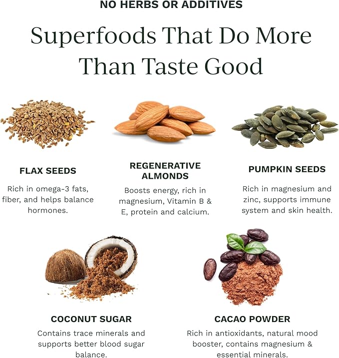 Monthly Hormone Balance Bundle – 2 Nourishing Cacao Peanut Butter Protein Powders + 2 Dark Cacao Ritual Spreads – Plant-Based Vegan Gluten-Free – PMS &amp Menopause Relief w/Superfood Nutrition