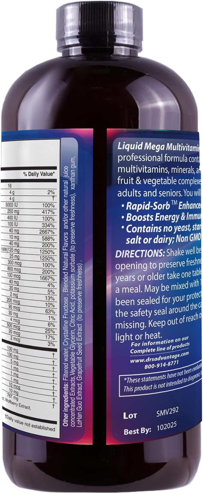Drs Advantage - Liquid Mega MultiVitamins and Minerals 32oz [Health and Beauty]