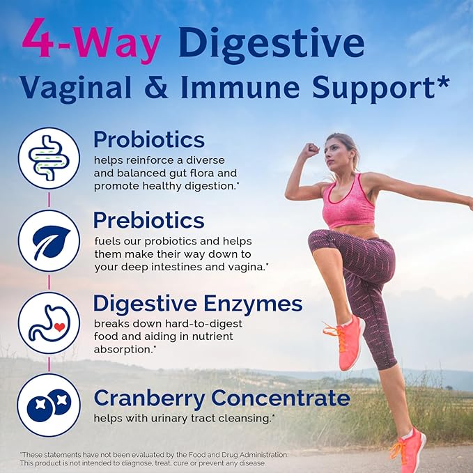 Innate Vitality Women’s Probiotics and Caffeine Capsules Bundle Non-GMO Dietary Supplements Vegan Capsules