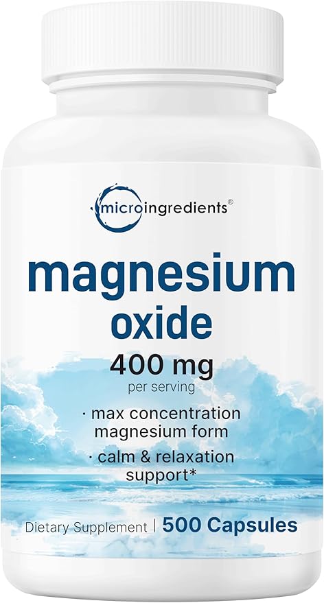 Micro Ingredients Vitamin D3 10000iu + K2 200mcg Coconut Oil Softgels &amp Magnesium Oxide 400mg Bundle Pack | Essential Sunshine Vitamins | Elemental Form for Max Concentration