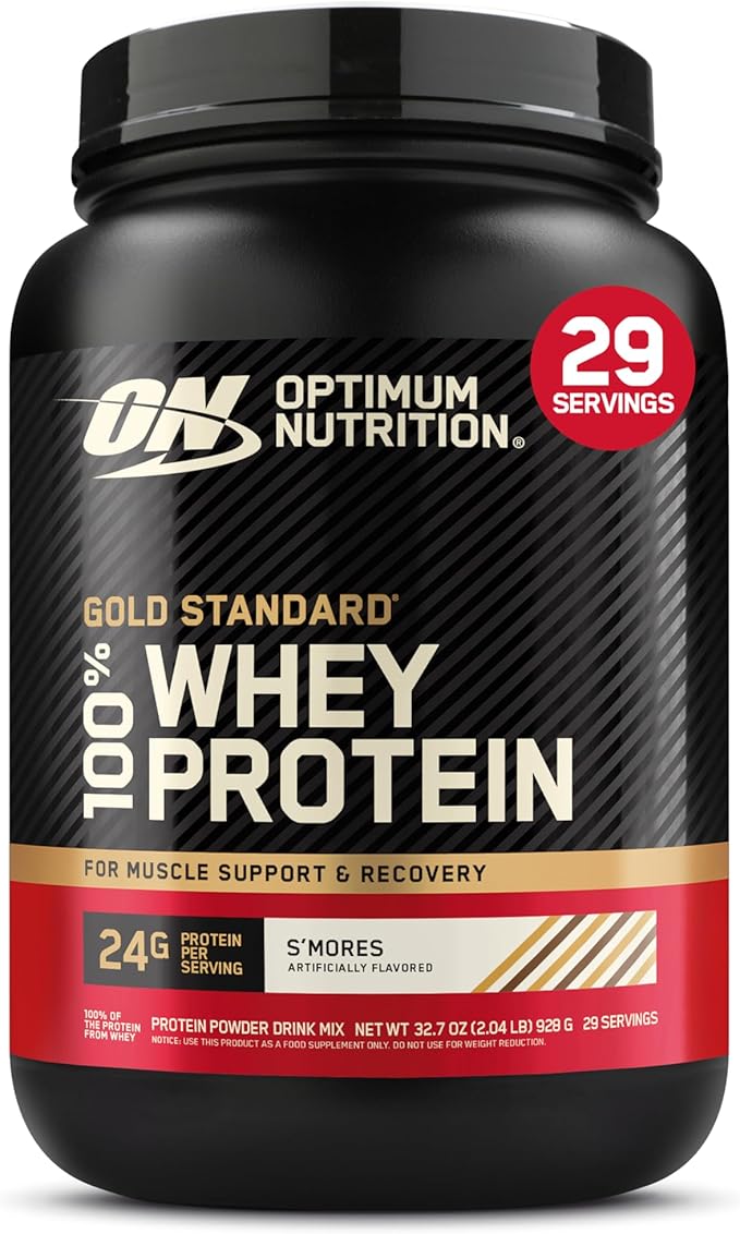 Optimum Nutrition New Flavor Gold Standard 100% Whey Protein Powder S'Mores 2 Pound (Pack of 1) (Packaging May Vary)