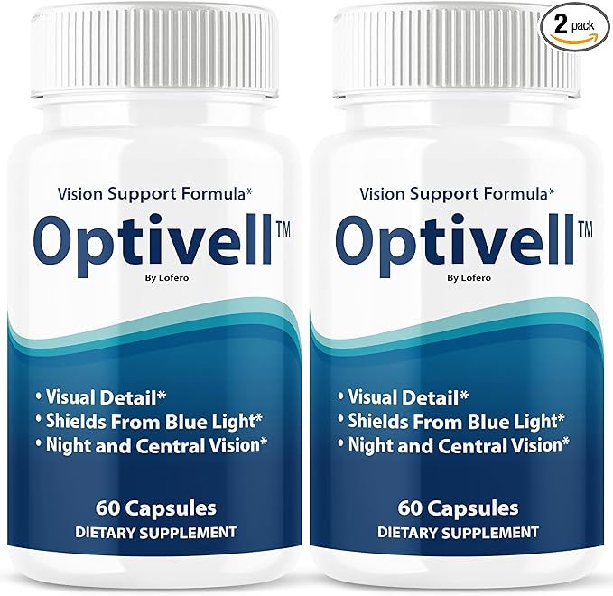 (2 Pack) Optivell Eye Capsules Optivel Pills Vitamins Eye Care Wellness Supplement Healthy Eyesight Retina Sharper Vision Support Formula Clear Eyes Ocular Comfort Health Visual Balance (120 ct)