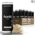Aonic Fuel 32g Protein Shake 5g Fiber Lactose-Free Complete Amino Acid Profile No Added Sugar Made with Real Vanilla 11 fl oz (Pack of 12) - Smooth Vanilla