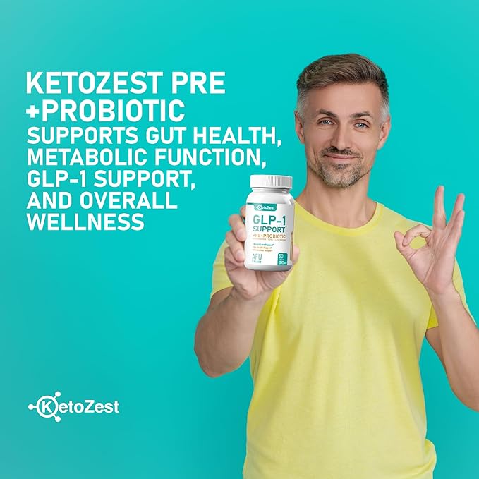 GLP-1 Support Weight Loss Probiotic Prebiotic Supplement - Natural GLP 1 Support with Akkermansia Muciniphila - Fat Burn Support for Women Men