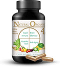 Ultra Max Natural Organic 4 in 1 Brain Supplements for Memory and Focus Immune Support Anti-Aging Dietary Supplements