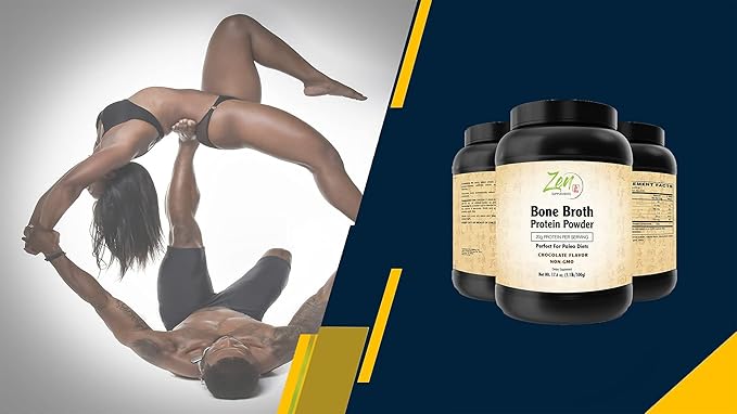 Bone Broth for Keto Diets and Paleo Diets - Chocolate 1 LB-Powder - 22g of Protein Per Serving -Promotes Joint Health Gut Health Hair Skin &amp Nails Health Brain Health and Healthy Aging