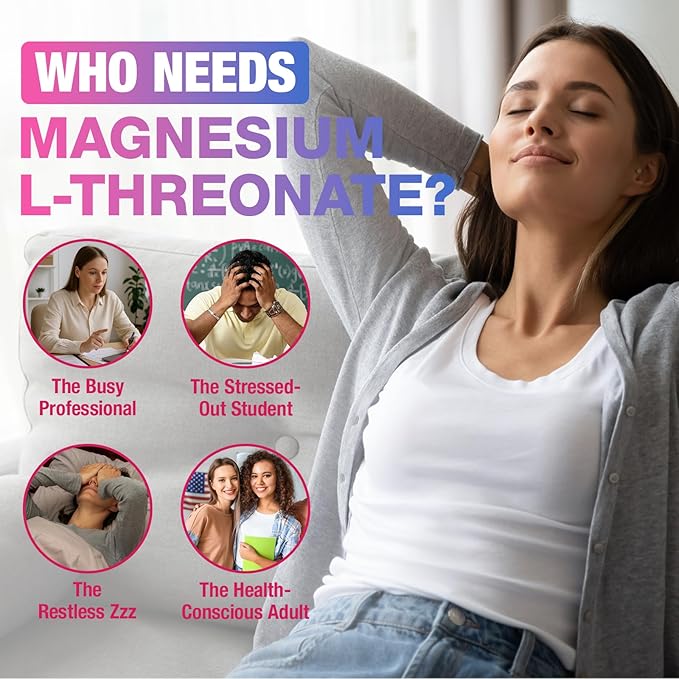 Magnesium L-Threonate 1200mg Gummies to Support Focus &amp Muscles Sugar-Free Raspberry Flavor 120 Count for Adults &amp Kids