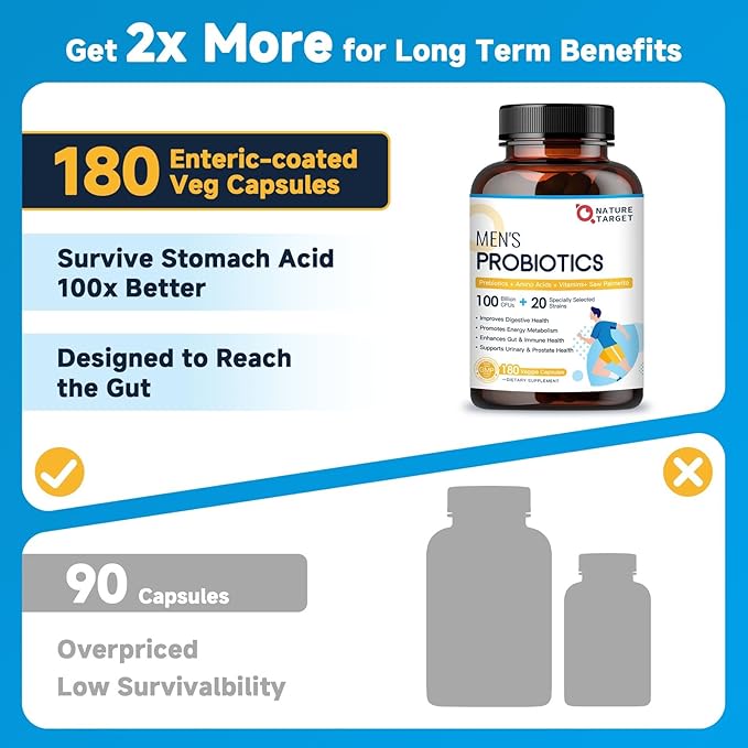 NATURE TARGET Probiotics for Women and Men 180 Capsules