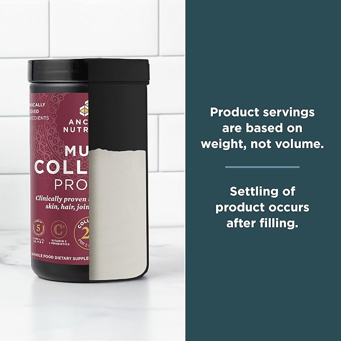 Ancient Nutrition Bone Broth Protein Powder Pure 20 Servings + Multi Collagen Protein Powder Unflavored 45 Servings