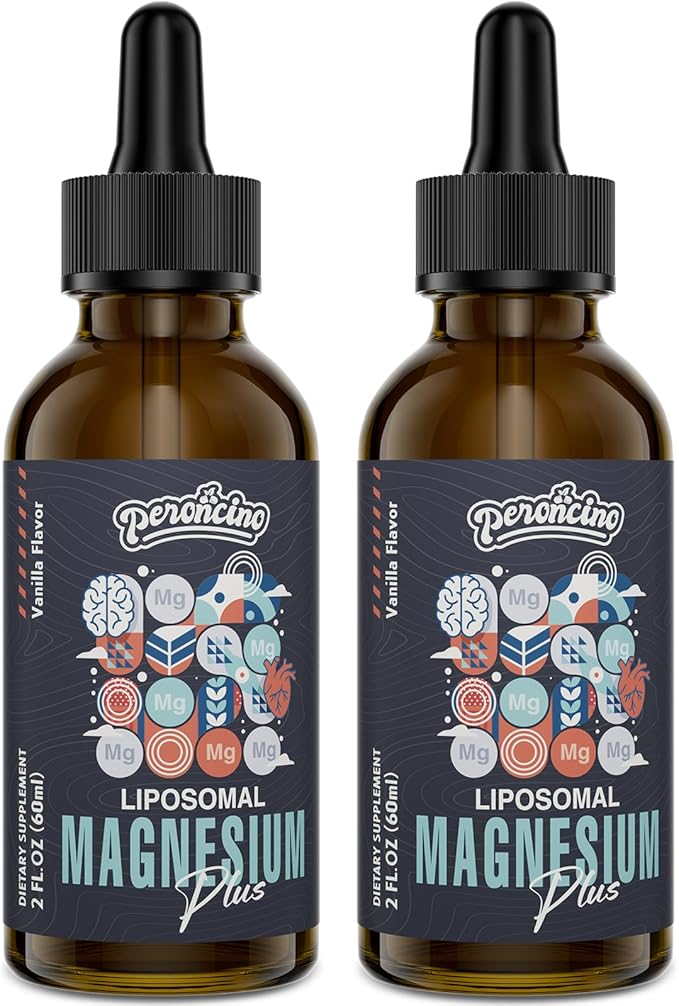 Liposomal Magnesium Citrate Drops for Gut and Bone Health Mood and Stress Management Powerful Formula with Vitamin B6 and Zinc Gluconate 60ml (2.04 Fl Oz (Pack of 2))