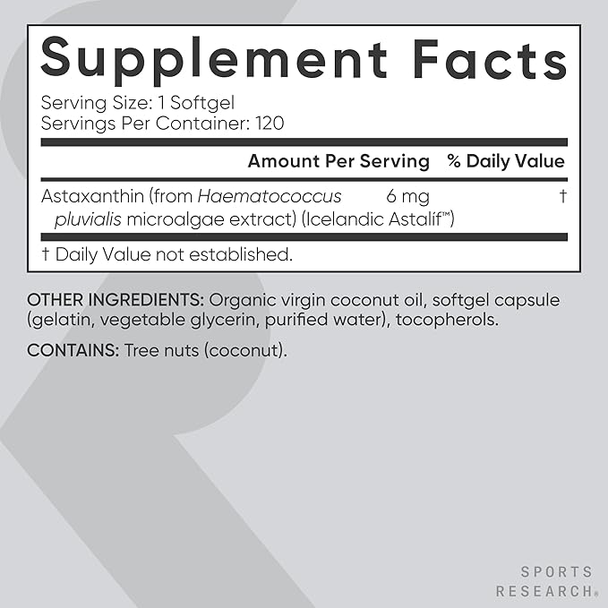 Sports Research Biotin (B7) 10000mcg + Lutein + Zeaxanthin (20mg) + Astaxanthin Supplement from Algae (6mg) - All Vegan | 120 Softgels Each | All Made with Coconut Oil for Better Absorption