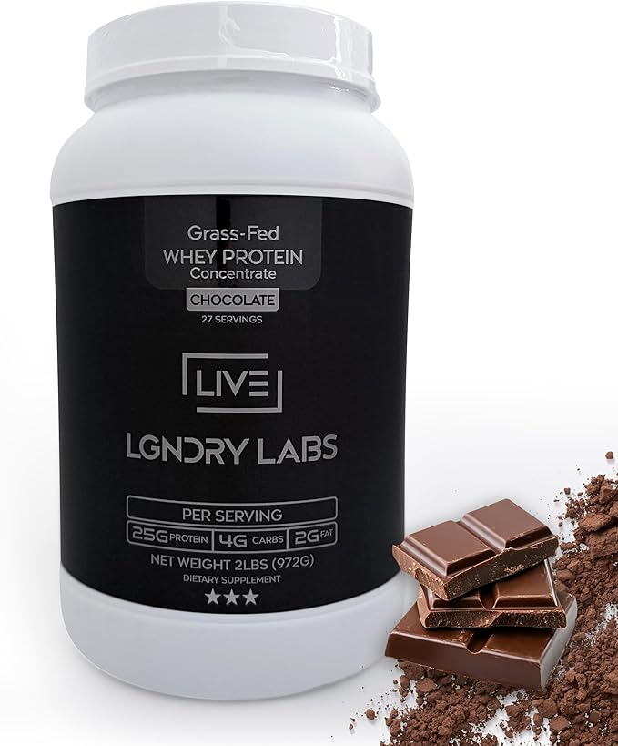 Grass-Fed Chocolate Whey Protein Powder | Organic Non GMO No Soy and Gluten Free - 27 Servings | NSF Certified for Sport (Chocolate)