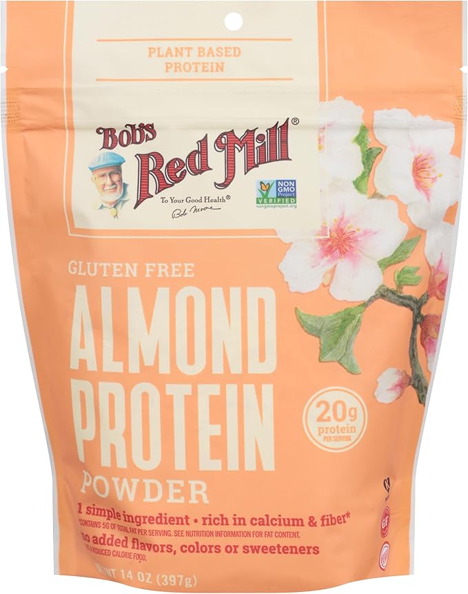 Bob's Red Mill Almond Protein Powder 14oz (Pack of 4) - Non GMO Vegan Paleo Friendly Keto Friendly Kosher