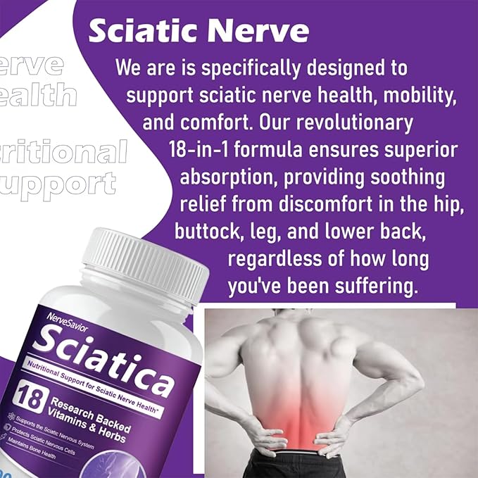 for NeuropathySciatica Nerve Support Supplement - Alpha Lipoic Acid for Nerve Health in Feet Hands &amp Legs - 90 Capsules
