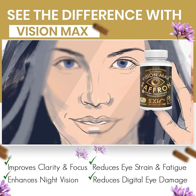 Eye Vitamins Supplement - Digital Eye Strain Relief &amp Comfort Support 60 Capsules