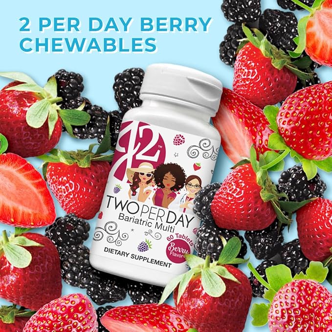 Bariatric Eating J2 Two per Day Multivitamin Chewable Berry Tablets (30-Day Supply)