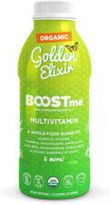 BoostMe Golden Elixir Liquid Multivitamin - Daily Vitamins Superfood with Antioxidant Blend &amp Balanced Wellness Formula Liquid - Plant-Based Immune Support Supplement for Everyday Balance &amp He