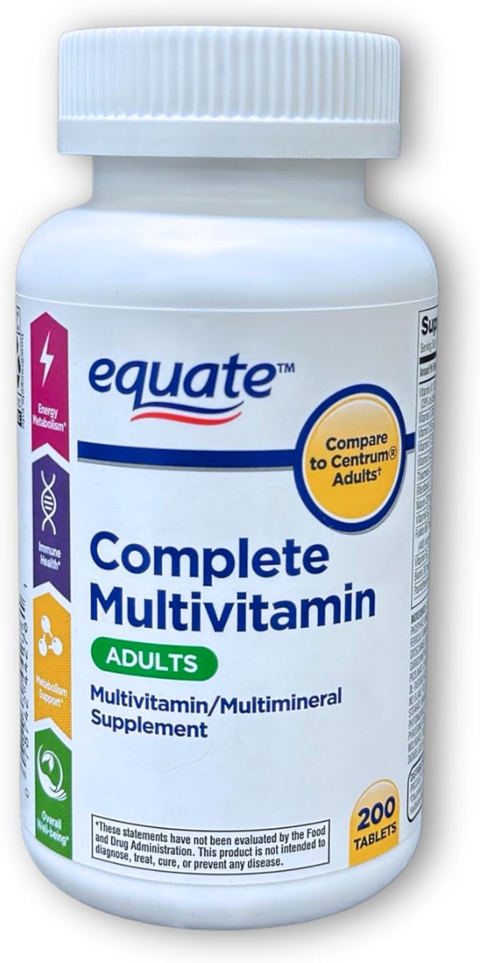 Multivitamin Multimineral Supplement Tablets for Adults- 200 Count (Pack of 1)