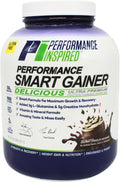 Performance Inspired Nutrition Smart Mass Gainer – 50G Protein 900 Calories Creatine L-Glutamine &amp Digestive Enzymes – Muscle Recovery &amp Growth – Chocolate Milkshake – 6 lb