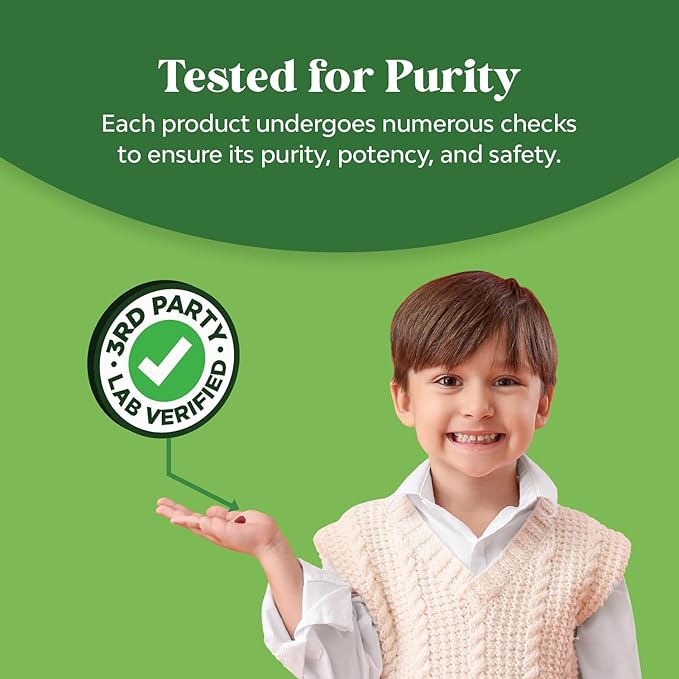USDA Organic Kids Probiotic Gummies - Gut Bacteria Probiotics for Digestive Health &amp Stomach Relief - Gentle 2.5B CFU Kids Immune Support &amp Gut Heath Supplement - Vegan &amp Non-GMO Chews - 6