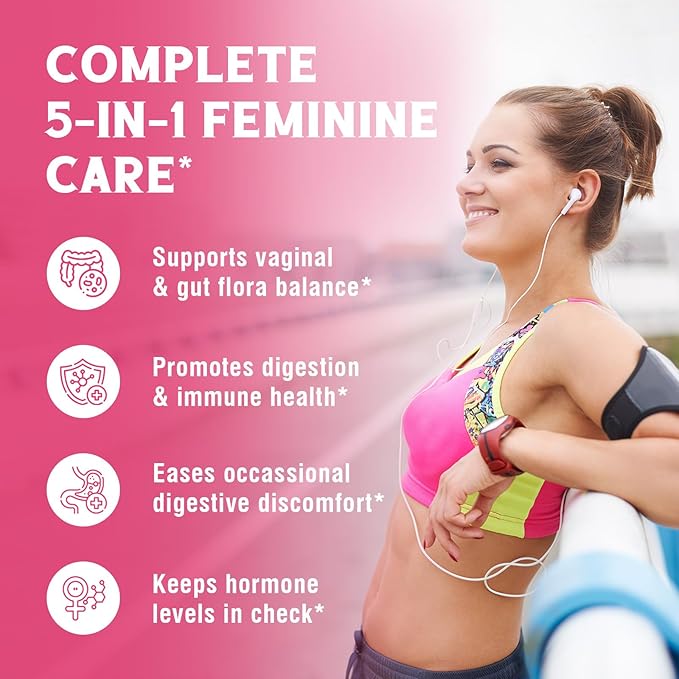 Women's Probiotics 100 Billion CFU &amp Magnesium Complex Supplement 10-in-1 420mg