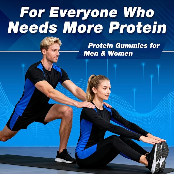 Whey Protein Gummies Sugar Free Low Calorie 8g Protein Per Serving Easy to Take Snacks for Men &amp Women Lemon Flavor 1 Month Supply 120 Chews