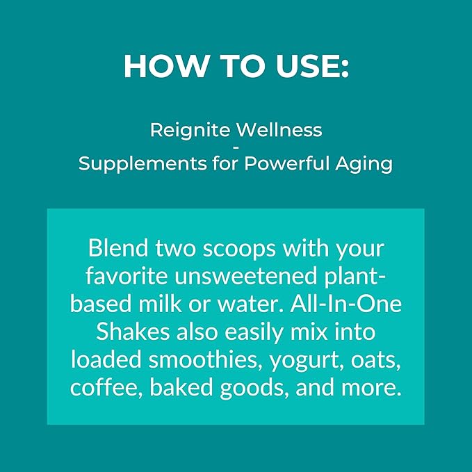 Reignite Wellness by JJ Virgin | Vanilla Paleo-Inspired All-in-One Shake | Gluten Free + Dairy Free Protein Powder | Contains 20G of Beef Protein with Vitamins Minerals Amino Acids | 30 Servings