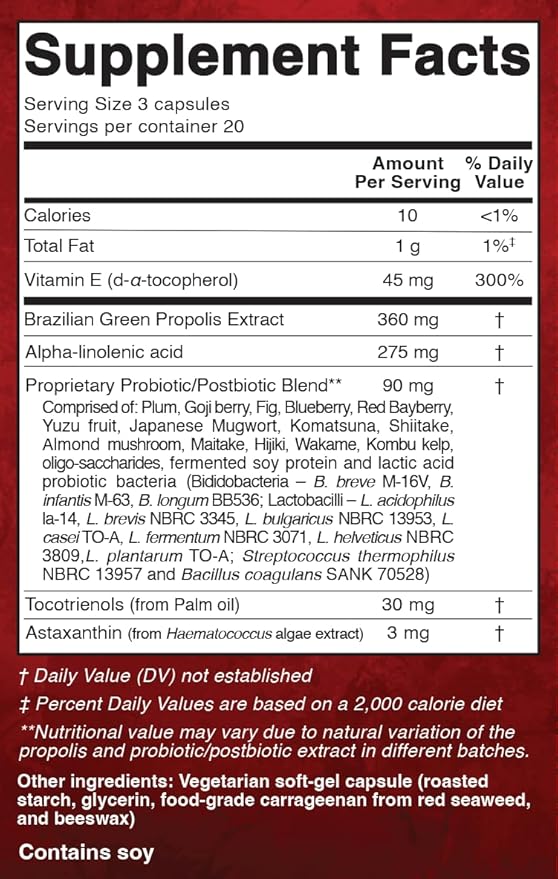 Dr. Ohhira's Propolis Plus with Brazilian Green Propolis 120 Capsules
