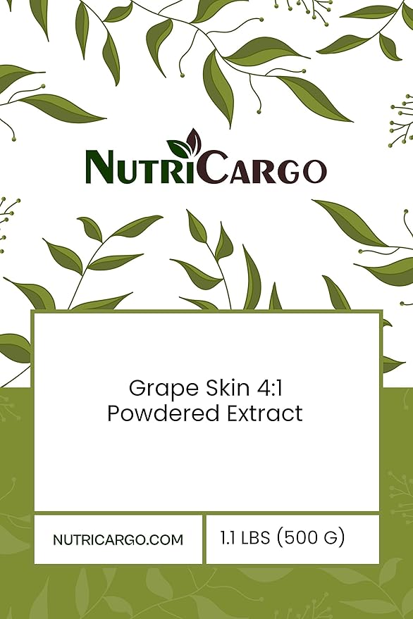 NutriCargo Grape Skin 4:1 Powdered Extract 1.1 LBS (500 G)