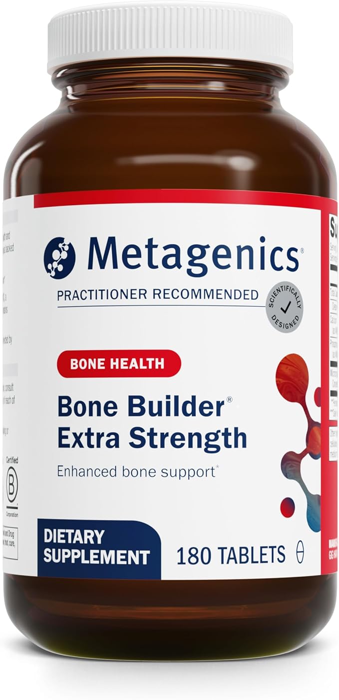 Metagenics Bone Builder Extra Strength - Microcrystalline Hydroxyapatite Concentrate (MCHC) with Calcium &amp Phosphorus - Supports Bone Density &amp Strength - Non-GMO &amp Gluten-Free - 180 Table