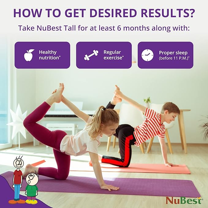 NuBest Tall | Support Bone Strength Bone Health Enhanced Immune and Whole Body Wellness with Calcium Collagen and Herbs for Ages 5+ &amp Teens | Pack 3 | 3 Months Supply