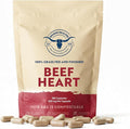 100% Beef Heart Supplement - 180 Count Freeze Dried Grass Fed Beef Organs Supplement for Women &amp Men with Omega-3S &amp CoQ10 - Non-GMO No Fillers &amp No Additives - Real Food Sourced &amp