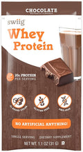 swiig Premium Daily Whey Chocolate Single-Serve 10-Pack – 20g Protein per Serving with Amino Acids for Muscle Recovery – Gluten-Free Non-GMO No Fillers No Artificial Flavors