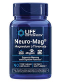 Life Extension Neuro-Mag Magnesium L-Threonate Memory Health Quick Thinking Cognitive Health Support Vegetarian Non-GMO 90 Vegetarian Capsules (144 mg from 2000 mg Magtein magnesium L-threonate