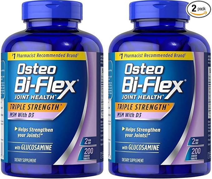 Osteo Bi-Flex Osteo Bi Supplement Glucosmine 1500 Mg Vitamin D 1000IU Tablet(200Count) 200Count (Pack of 2)