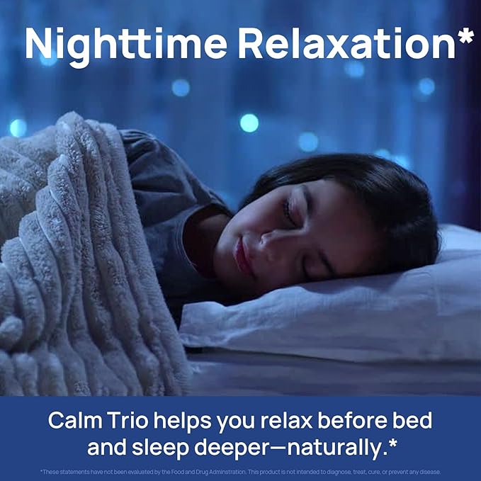 Selerb CalmTrio Magnesium Glycinate Powder Cortisol Drink Mix - No Sugar with L-Theanine Ksm-66® Ashwagandha Lemon Balm Vitamin D3 B6 Supplements for Relax Focus &amp Calm Raspberry Lemon 20 C