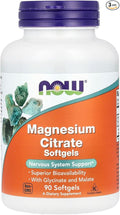 Now Foods Magnesium Citrate - 90 Softgels (Pack of 3)