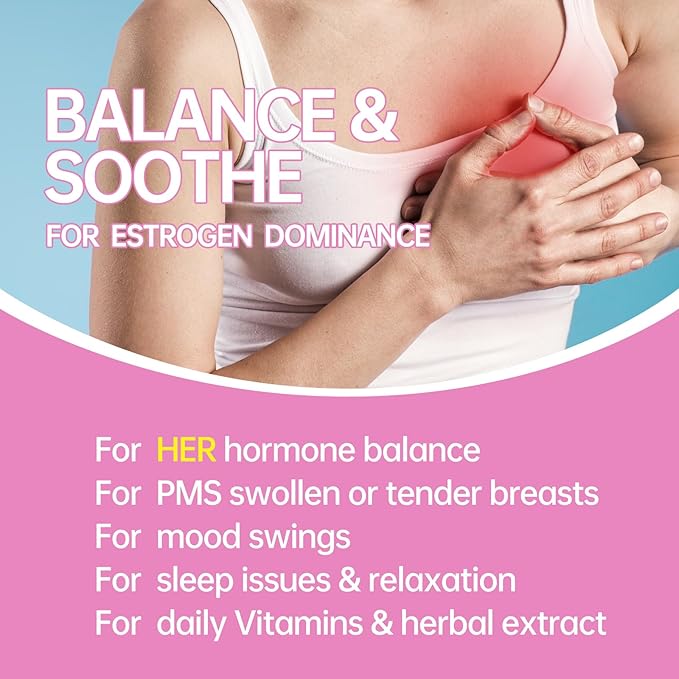 ElaVital Support Estrogen Dominance: Hormonal Imbalance PMS Breast Tenderness Mood Swings - DIM &amp Multivitamins Supplement for Women - Vegan Made in Germany 60ct