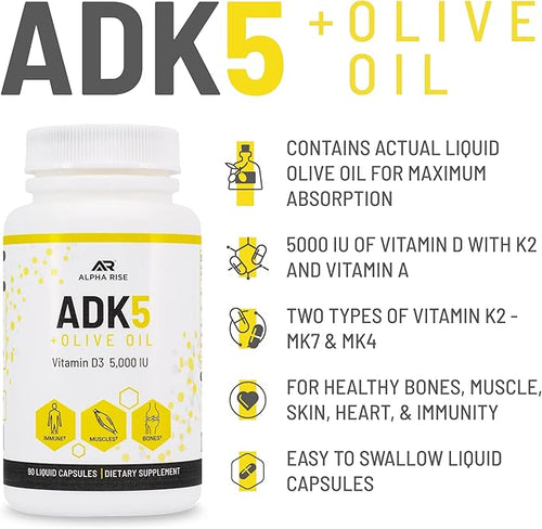 ADK 5 Vitamin Supplement + Beta Sitosterol - Natural Plant Sterols