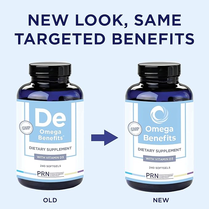 PRN Omega 3 Supplement - 240 Softgels 60-Day Supply - Fish Oil Omega 3 Supplements with 1680 mg EPA &amp 560 mg DHA - rTG Omega-3 + Vitamin D for Skin Joint Brain Eye &amp Heart Health