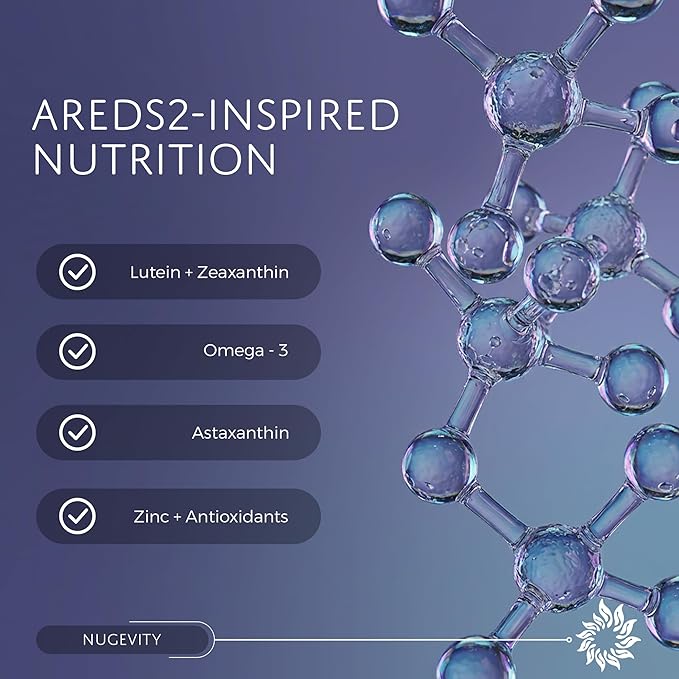 OS2 Ocular Support Solution - Patented Eye Vitamins for Macular Health Dry Eye and Blue Light - Lutein Zeaxanthin Omega 3 Astaxanthin and AREDS2 Supplements Co-Developed by NASA 90 ct