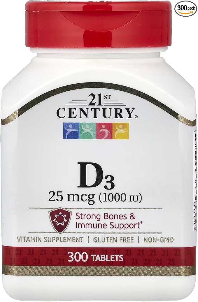 21st Century D 1000 iu Tablets 300-Count (3 Pack)