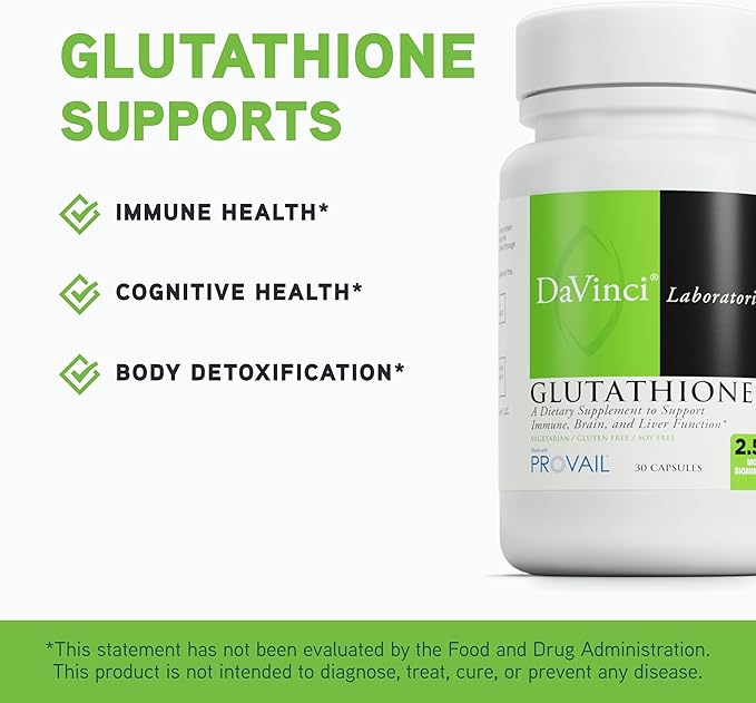 DAVINCI Labs Healthy Aging Bundle: ADK (60 Caps) &amp Glutathione (30 Caps) - Helps Support Gut Health Bone Health Heart Health &amp More* - Gluten Free Soy Free