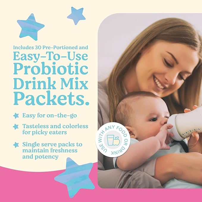 LOVEBUG Infant Probiotics 0-6 Months - USDA Organic Probiotics for Babies Supports Baby Gas Colic Diarrhea and Newborn Constipation Relief Allergen &amp Sugar Free Tasteless Powder 60 Pack