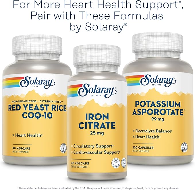 SOLARAY Pure CoQ-10 200 mg | Healthy Heart Function &amp Cellular Energy Support | Enhanced with Herb Blend | 30 VegCaps