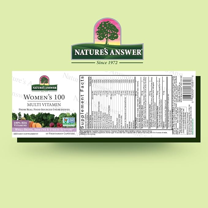 Nature's Answer Women's 100 Multivitamin 60 Vegetarian Capsules