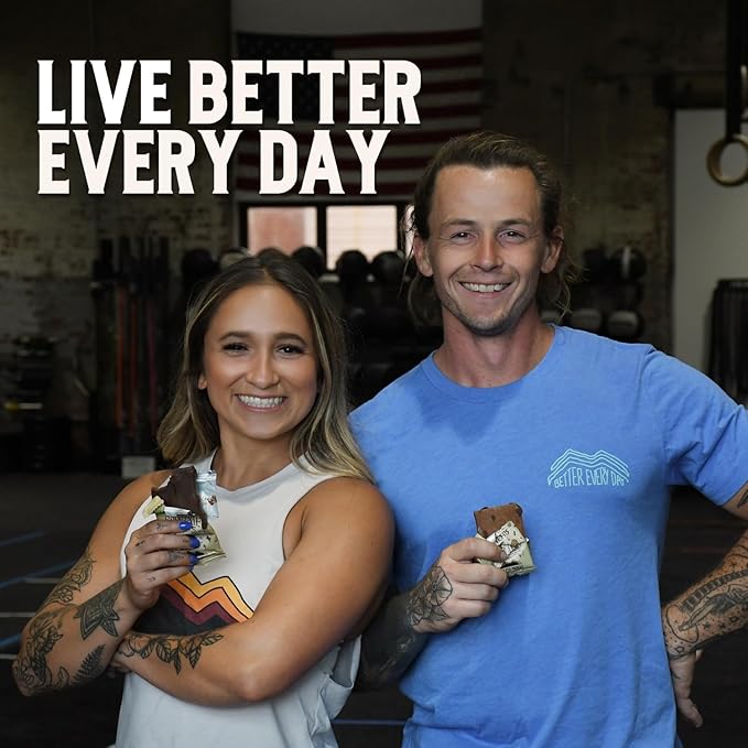 Earth Fed Muscle Friends with Benefits Chocolate Peanut Butter Grass Fed Whey Protein Bars | 15g Protein Snack | Gluten Free Non-GMO All-Natural Peanut Butter Energy | 2.12 oz Bars (10 Count)