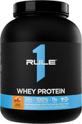 Rule 1 Whey Protein – 24g Fast-Acting Protein from All-Whey Sources with Naturally Occurring EAAs &amp BCAAs for Workout Recovery or Anytime Use (5 Pounds* Salted Carmel)