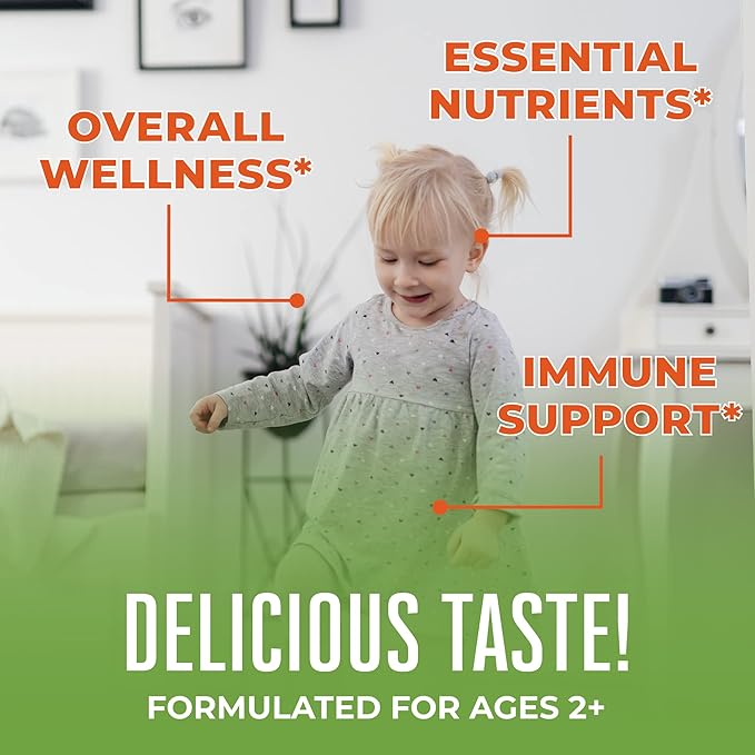 MARYRUTH'S Sugar Free Vitamin Gummies for Kids Age 2 | 2 Month Supply Multivitamin with Vitamin C D3 Zinc | 1 Gummy Per Day | Toddler Vitamins | Sugar Free | Vegan | Non GMO | 60 Count